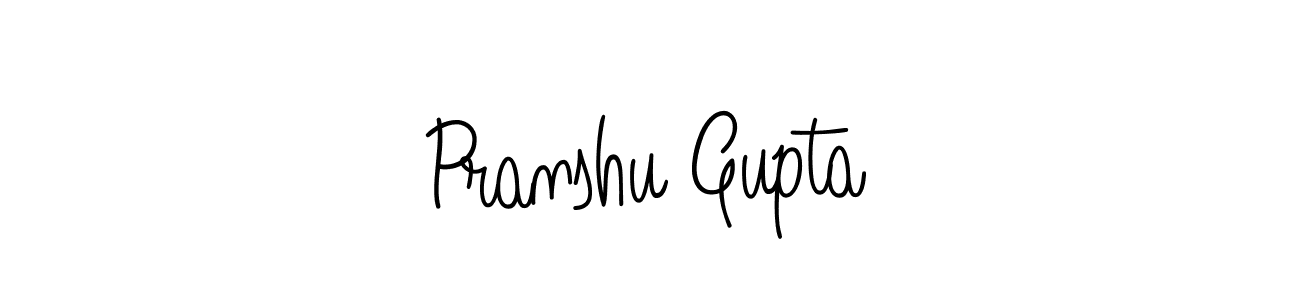 Design your own signature with our free online signature maker. With this signature software, you can create a handwritten (Angelique-Rose-font-FFP) signature for name Pranshu Gupta. Pranshu Gupta signature style 5 images and pictures png