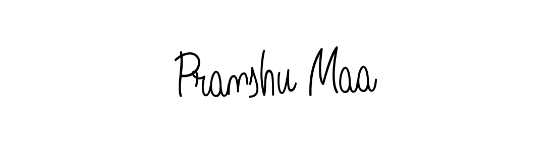 Use a signature maker to create a handwritten signature online. With this signature software, you can design (Angelique-Rose-font-FFP) your own signature for name Pranshu Maa. Pranshu Maa signature style 5 images and pictures png