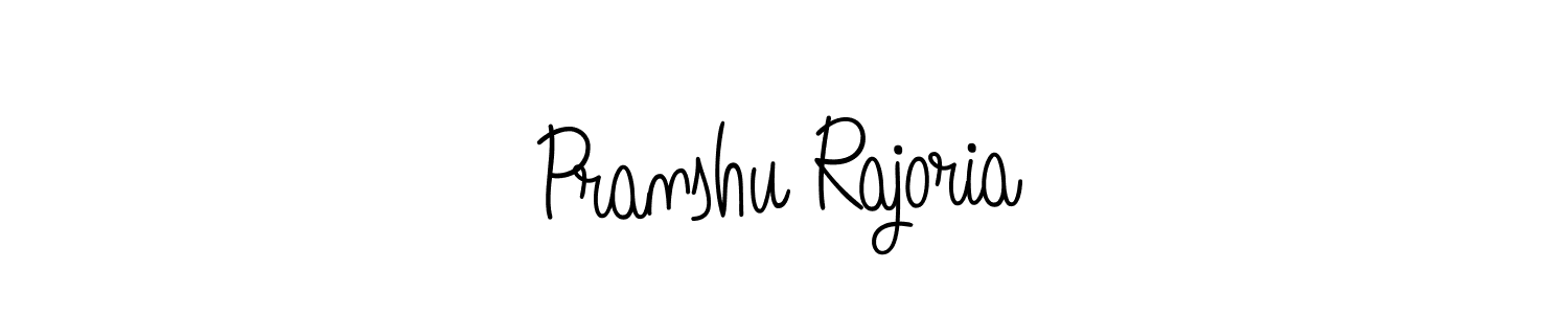 The best way (Angelique-Rose-font-FFP) to make a short signature is to pick only two or three words in your name. The name Pranshu Rajoria include a total of six letters. For converting this name. Pranshu Rajoria signature style 5 images and pictures png
