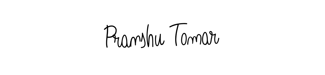 Make a beautiful signature design for name Pranshu Tomar. With this signature (Angelique-Rose-font-FFP) style, you can create a handwritten signature for free. Pranshu Tomar signature style 5 images and pictures png