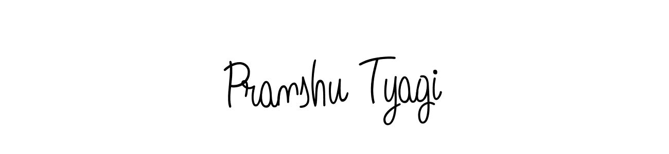 Create a beautiful signature design for name Pranshu Tyagi. With this signature (Angelique-Rose-font-FFP) fonts, you can make a handwritten signature for free. Pranshu Tyagi signature style 5 images and pictures png
