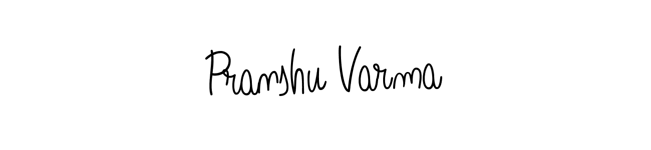 Similarly Angelique-Rose-font-FFP is the best handwritten signature design. Signature creator online .You can use it as an online autograph creator for name Pranshu Varma. Pranshu Varma signature style 5 images and pictures png