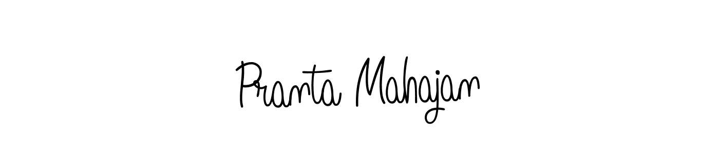 How to make Pranta Mahajan signature? Angelique-Rose-font-FFP is a professional autograph style. Create handwritten signature for Pranta Mahajan name. Pranta Mahajan signature style 5 images and pictures png