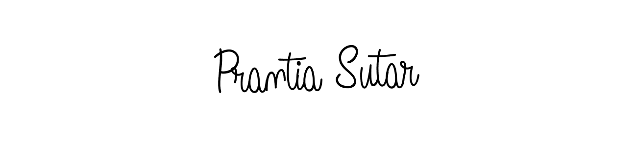 How to make Prantia Sutar name signature. Use Angelique-Rose-font-FFP style for creating short signs online. This is the latest handwritten sign. Prantia Sutar signature style 5 images and pictures png