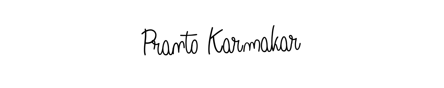 Angelique-Rose-font-FFP is a professional signature style that is perfect for those who want to add a touch of class to their signature. It is also a great choice for those who want to make their signature more unique. Get Pranto Karmakar name to fancy signature for free. Pranto Karmakar signature style 5 images and pictures png