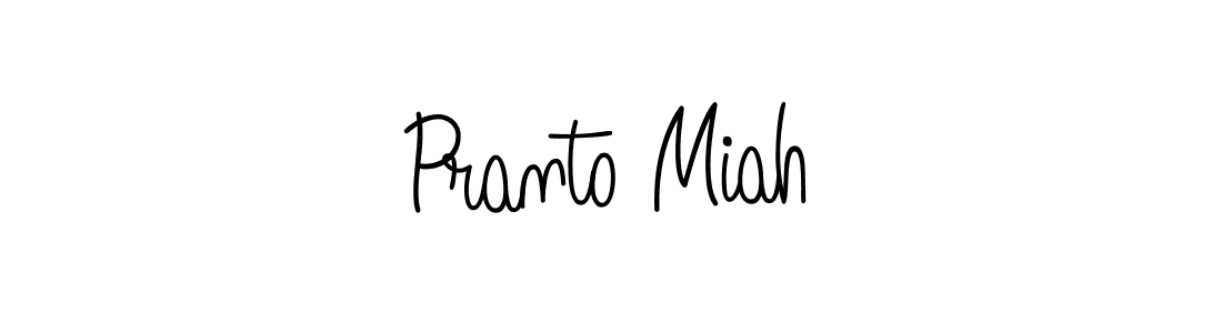 Make a beautiful signature design for name Pranto Miah. With this signature (Angelique-Rose-font-FFP) style, you can create a handwritten signature for free. Pranto Miah signature style 5 images and pictures png
