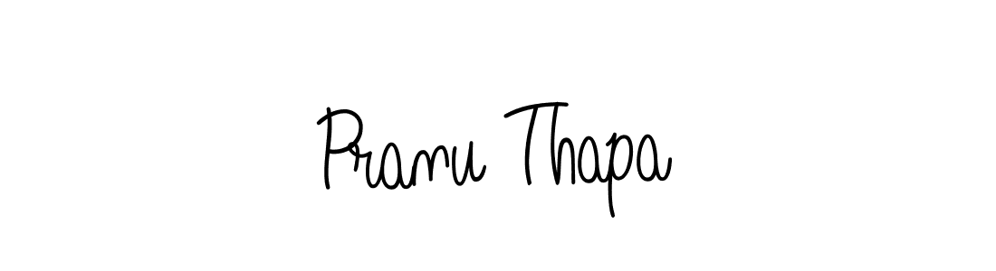 Design your own signature with our free online signature maker. With this signature software, you can create a handwritten (Angelique-Rose-font-FFP) signature for name Pranu Thapa. Pranu Thapa signature style 5 images and pictures png