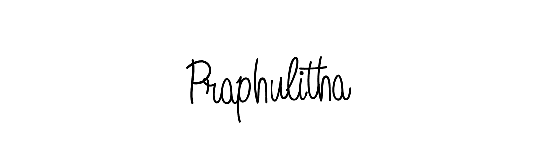 Praphulitha stylish signature style. Best Handwritten Sign (Angelique-Rose-font-FFP) for my name. Handwritten Signature Collection Ideas for my name Praphulitha. Praphulitha signature style 5 images and pictures png