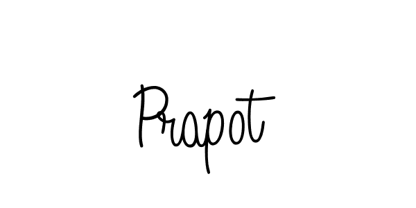 You should practise on your own different ways (Angelique-Rose-font-FFP) to write your name (Prapot) in signature. don't let someone else do it for you. Prapot signature style 5 images and pictures png
