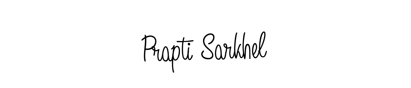 How to make Prapti Sarkhel name signature. Use Angelique-Rose-font-FFP style for creating short signs online. This is the latest handwritten sign. Prapti Sarkhel signature style 5 images and pictures png