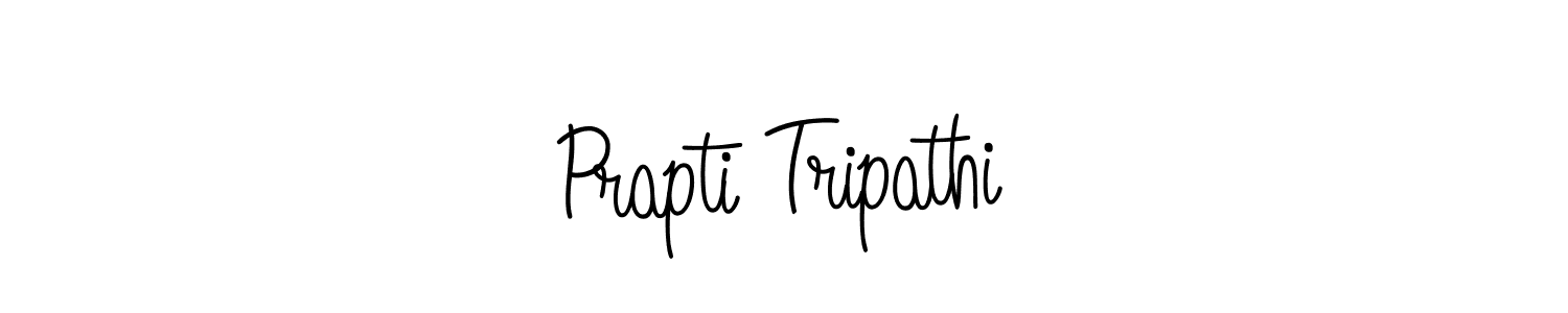 The best way (Angelique-Rose-font-FFP) to make a short signature is to pick only two or three words in your name. The name Prapti Tripathi include a total of six letters. For converting this name. Prapti Tripathi signature style 5 images and pictures png