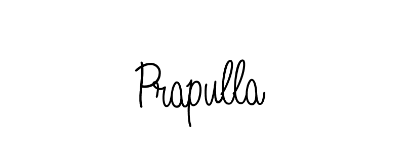 Use a signature maker to create a handwritten signature online. With this signature software, you can design (Angelique-Rose-font-FFP) your own signature for name Prapulla. Prapulla signature style 5 images and pictures png