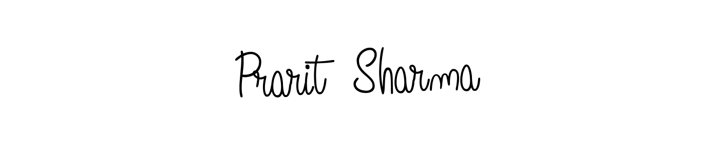 You should practise on your own different ways (Angelique-Rose-font-FFP) to write your name (Prarit  Sharma) in signature. don't let someone else do it for you. Prarit  Sharma signature style 5 images and pictures png