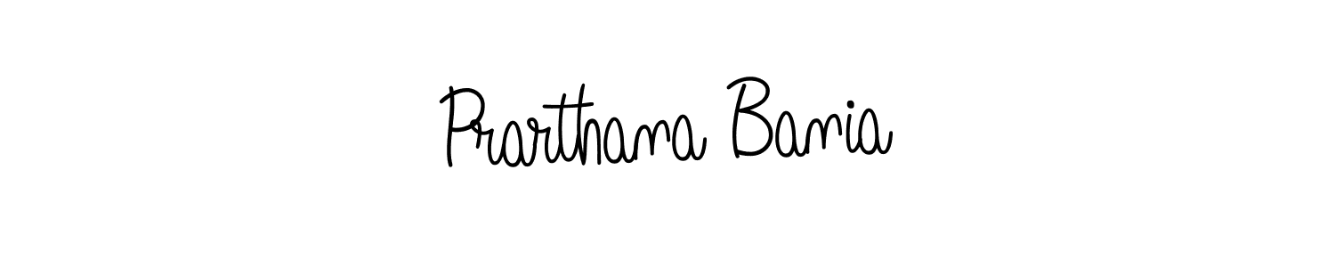 Prarthana Bania stylish signature style. Best Handwritten Sign (Angelique-Rose-font-FFP) for my name. Handwritten Signature Collection Ideas for my name Prarthana Bania. Prarthana Bania signature style 5 images and pictures png