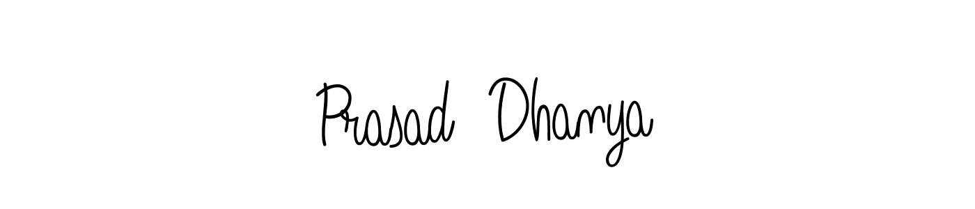 Make a beautiful signature design for name Prasad  Dhanya. With this signature (Angelique-Rose-font-FFP) style, you can create a handwritten signature for free. Prasad  Dhanya signature style 5 images and pictures png