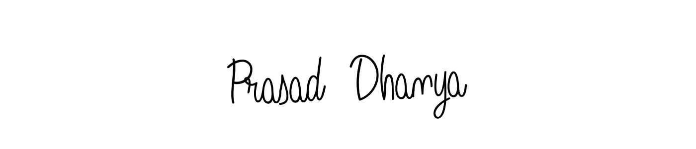 Make a beautiful signature design for name Prasad  Dhanya. With this signature (Angelique-Rose-font-FFP) style, you can create a handwritten signature for free. Prasad  Dhanya signature style 5 images and pictures png