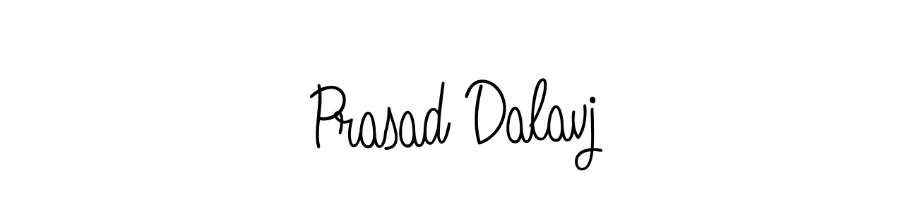 Use a signature maker to create a handwritten signature online. With this signature software, you can design (Angelique-Rose-font-FFP) your own signature for name Prasad Dalavj. Prasad Dalavj signature style 5 images and pictures png