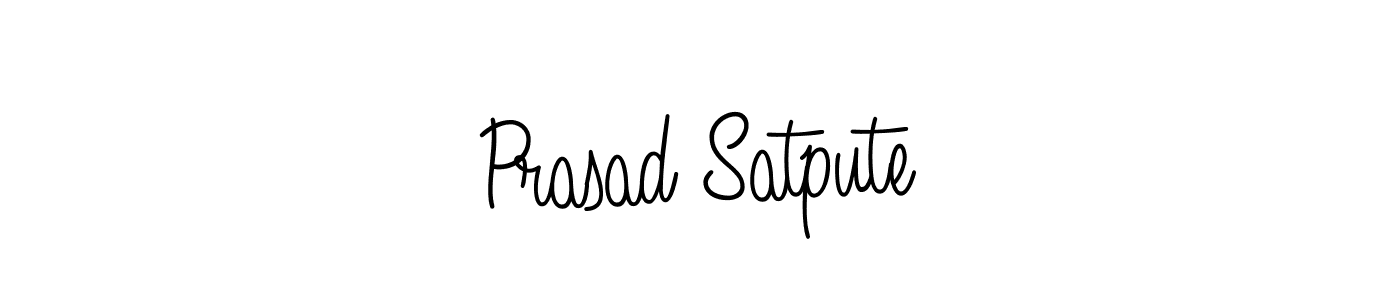 How to make Prasad Satpute name signature. Use Angelique-Rose-font-FFP style for creating short signs online. This is the latest handwritten sign. Prasad Satpute signature style 5 images and pictures png