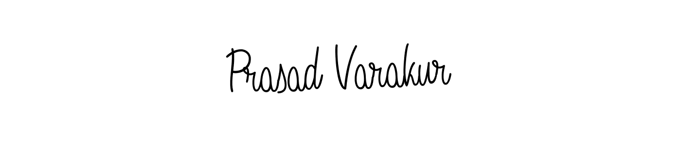 Use a signature maker to create a handwritten signature online. With this signature software, you can design (Angelique-Rose-font-FFP) your own signature for name Prasad Varakur. Prasad Varakur signature style 5 images and pictures png