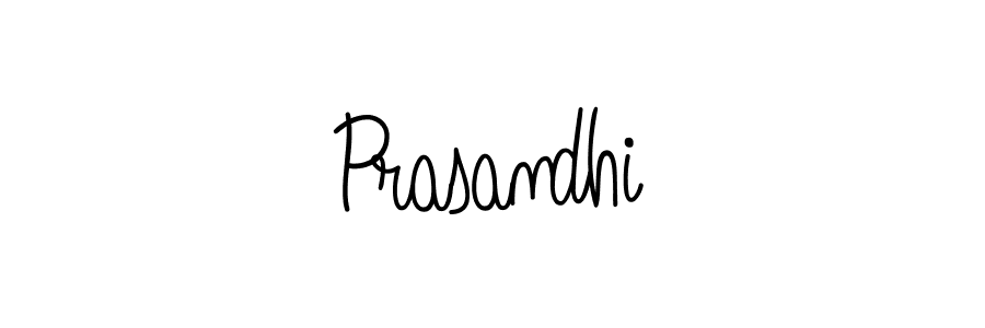 Use a signature maker to create a handwritten signature online. With this signature software, you can design (Angelique-Rose-font-FFP) your own signature for name Prasandhi. Prasandhi signature style 5 images and pictures png