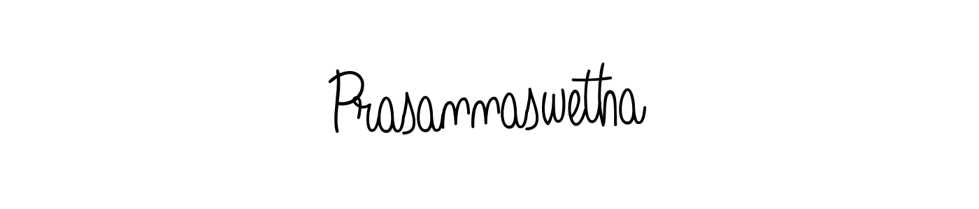 Create a beautiful signature design for name Prasannaswetha. With this signature (Angelique-Rose-font-FFP) fonts, you can make a handwritten signature for free. Prasannaswetha signature style 5 images and pictures png