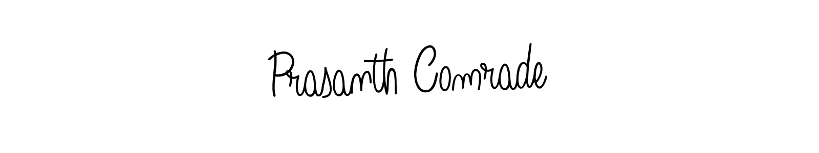 Make a beautiful signature design for name Prasanth Comrade. With this signature (Angelique-Rose-font-FFP) style, you can create a handwritten signature for free. Prasanth Comrade signature style 5 images and pictures png