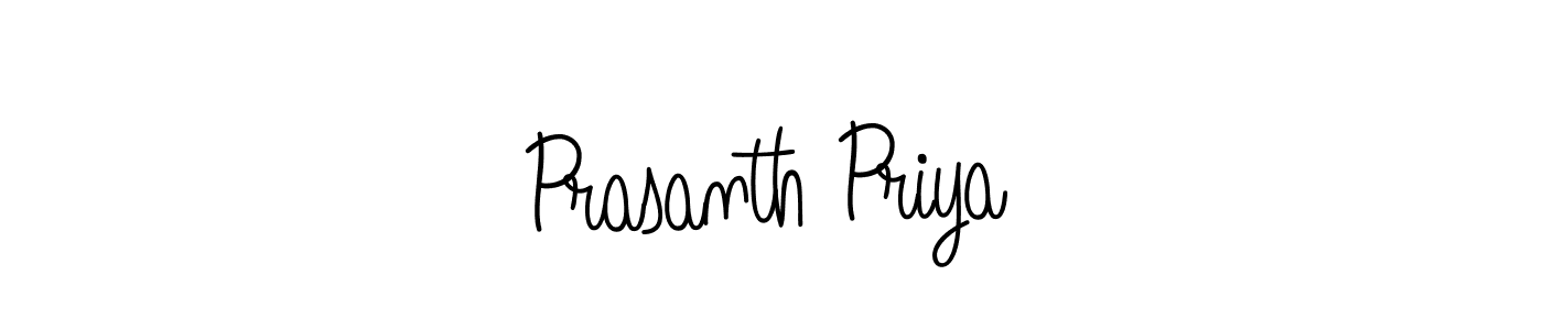 Use a signature maker to create a handwritten signature online. With this signature software, you can design (Angelique-Rose-font-FFP) your own signature for name Prasanth Priya. Prasanth Priya signature style 5 images and pictures png