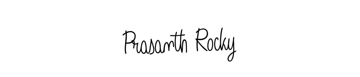 The best way (Angelique-Rose-font-FFP) to make a short signature is to pick only two or three words in your name. The name Prasanth Rocky include a total of six letters. For converting this name. Prasanth Rocky signature style 5 images and pictures png