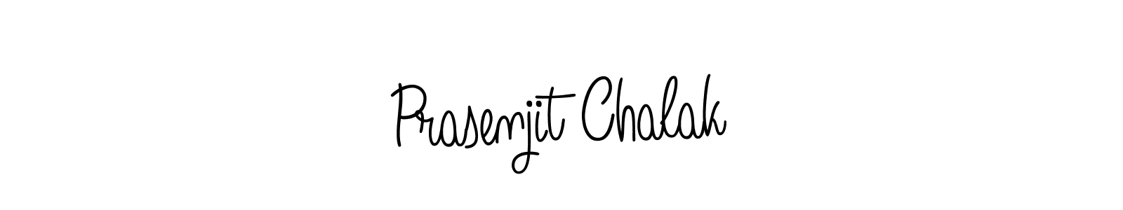 Use a signature maker to create a handwritten signature online. With this signature software, you can design (Angelique-Rose-font-FFP) your own signature for name Prasenjit Chalak. Prasenjit Chalak signature style 5 images and pictures png