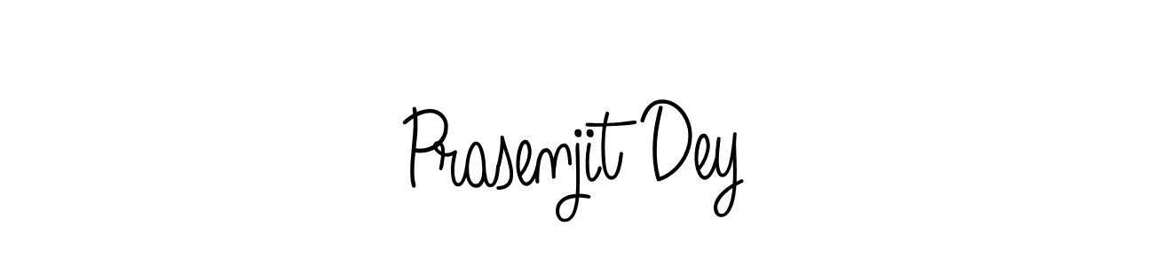 The best way (Angelique-Rose-font-FFP) to make a short signature is to pick only two or three words in your name. The name Prasenjit Dey include a total of six letters. For converting this name. Prasenjit Dey signature style 5 images and pictures png