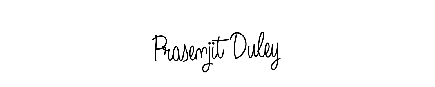 Design your own signature with our free online signature maker. With this signature software, you can create a handwritten (Angelique-Rose-font-FFP) signature for name Prasenjit Duley. Prasenjit Duley signature style 5 images and pictures png