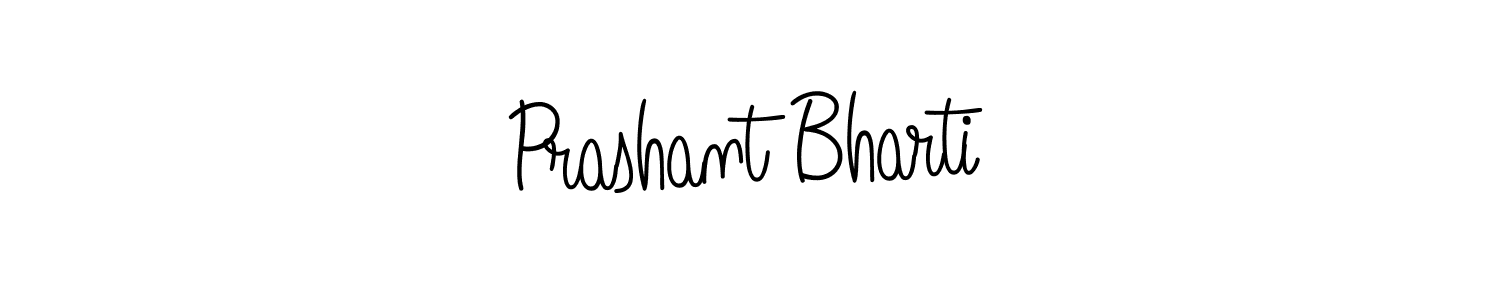 How to make Prashant Bharti name signature. Use Angelique-Rose-font-FFP style for creating short signs online. This is the latest handwritten sign. Prashant Bharti signature style 5 images and pictures png