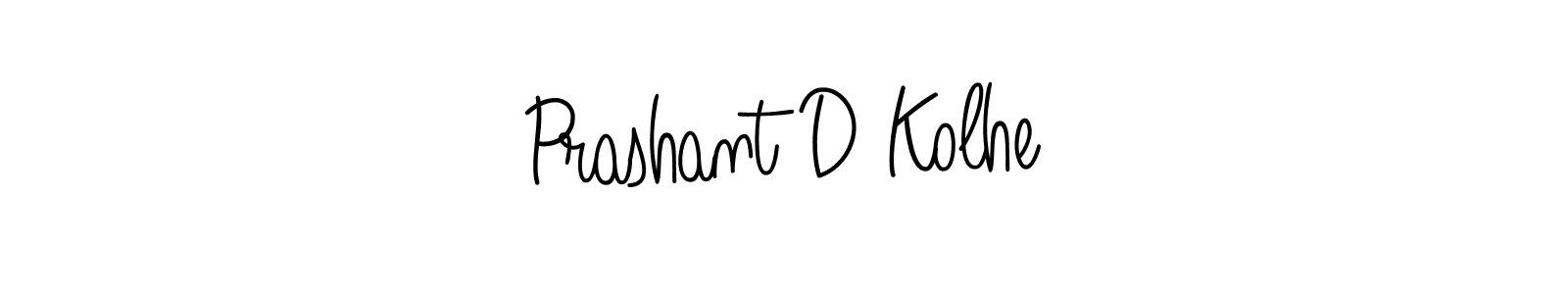 The best way (Angelique-Rose-font-FFP) to make a short signature is to pick only two or three words in your name. The name Prashant D Kolhe include a total of six letters. For converting this name. Prashant D Kolhe signature style 5 images and pictures png