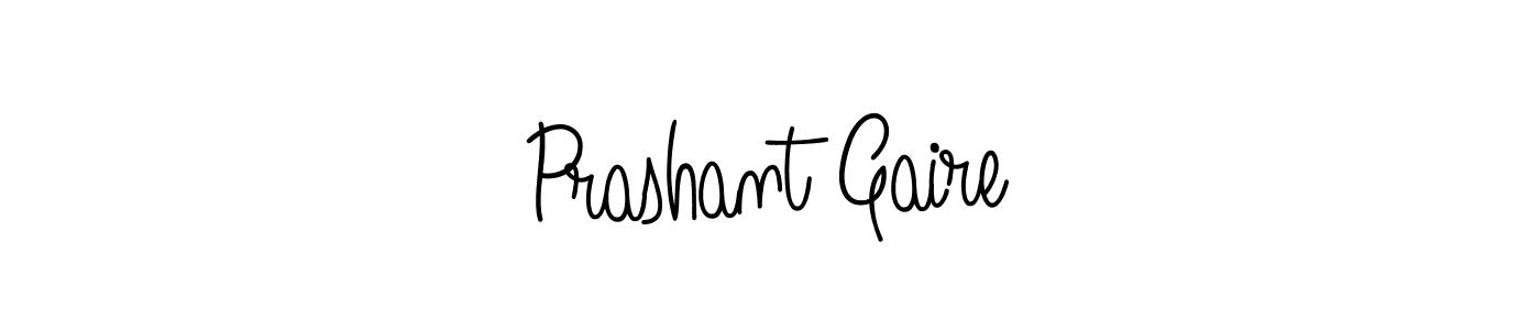 The best way (Angelique-Rose-font-FFP) to make a short signature is to pick only two or three words in your name. The name Prashant Gaire include a total of six letters. For converting this name. Prashant Gaire signature style 5 images and pictures png