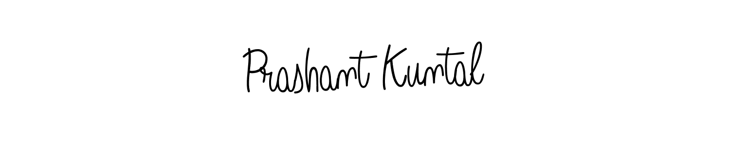 Design your own signature with our free online signature maker. With this signature software, you can create a handwritten (Angelique-Rose-font-FFP) signature for name Prashant Kuntal. Prashant Kuntal signature style 5 images and pictures png