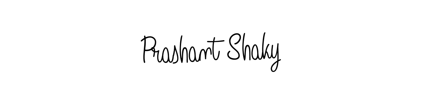 The best way (Angelique-Rose-font-FFP) to make a short signature is to pick only two or three words in your name. The name Prashant Shaky include a total of six letters. For converting this name. Prashant Shaky signature style 5 images and pictures png