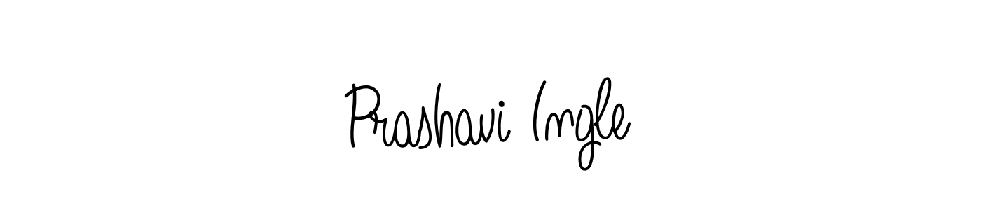 How to make Prashavi Ingle name signature. Use Angelique-Rose-font-FFP style for creating short signs online. This is the latest handwritten sign. Prashavi Ingle signature style 5 images and pictures png