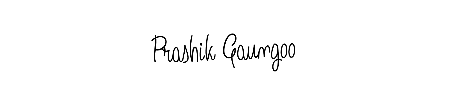 Make a beautiful signature design for name Prashik Gaungoo. With this signature (Angelique-Rose-font-FFP) style, you can create a handwritten signature for free. Prashik Gaungoo signature style 5 images and pictures png