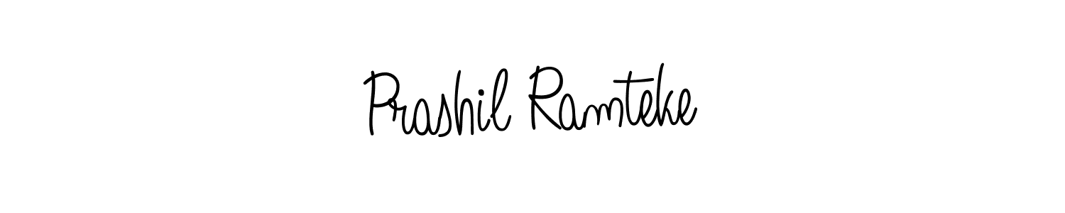 Prashil Ramteke stylish signature style. Best Handwritten Sign (Angelique-Rose-font-FFP) for my name. Handwritten Signature Collection Ideas for my name Prashil Ramteke. Prashil Ramteke signature style 5 images and pictures png