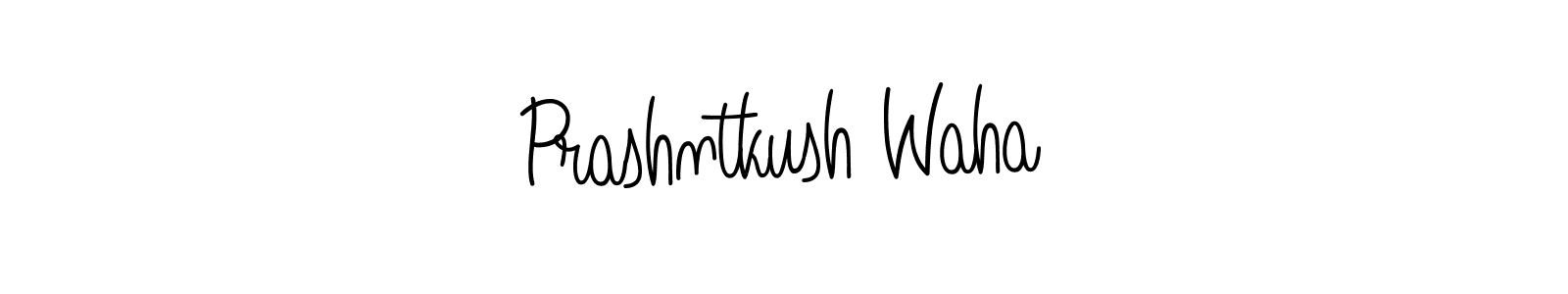 How to make Prashntkush Waha name signature. Use Angelique-Rose-font-FFP style for creating short signs online. This is the latest handwritten sign. Prashntkush Waha signature style 5 images and pictures png