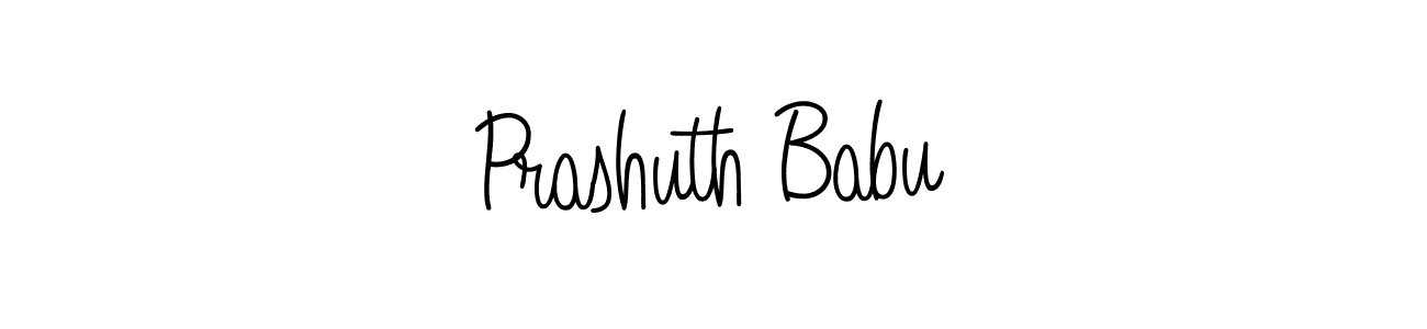 Create a beautiful signature design for name Prashuth Babu. With this signature (Angelique-Rose-font-FFP) fonts, you can make a handwritten signature for free. Prashuth Babu signature style 5 images and pictures png