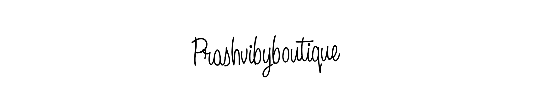 Create a beautiful signature design for name Prashvibyboutique. With this signature (Angelique-Rose-font-FFP) fonts, you can make a handwritten signature for free. Prashvibyboutique signature style 5 images and pictures png