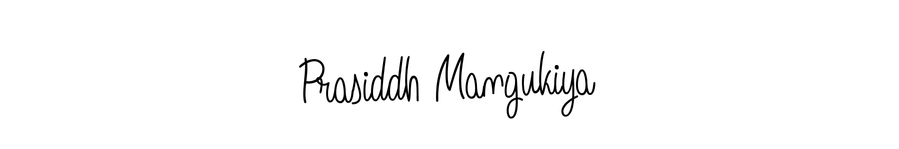 Create a beautiful signature design for name Prasiddh Mangukiya. With this signature (Angelique-Rose-font-FFP) fonts, you can make a handwritten signature for free. Prasiddh Mangukiya signature style 5 images and pictures png