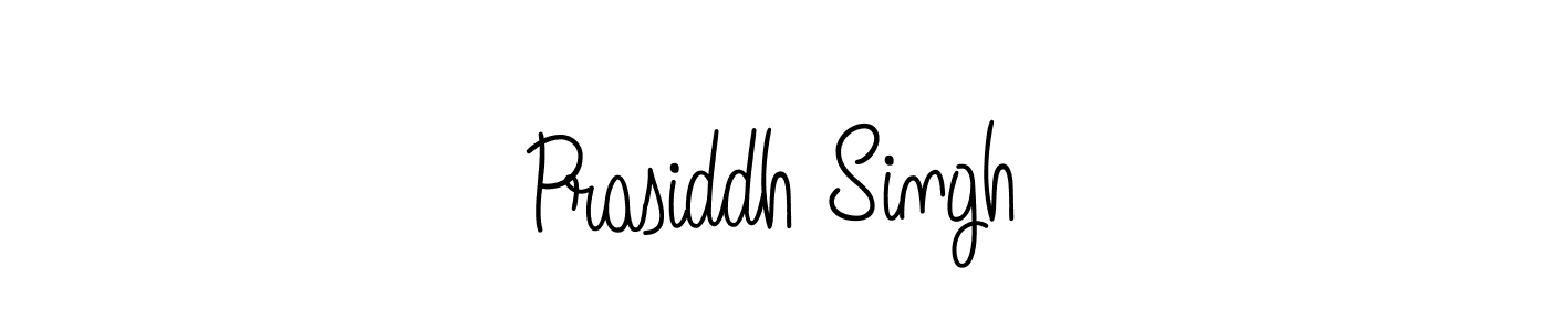 Use a signature maker to create a handwritten signature online. With this signature software, you can design (Angelique-Rose-font-FFP) your own signature for name Prasiddh Singh. Prasiddh Singh signature style 5 images and pictures png