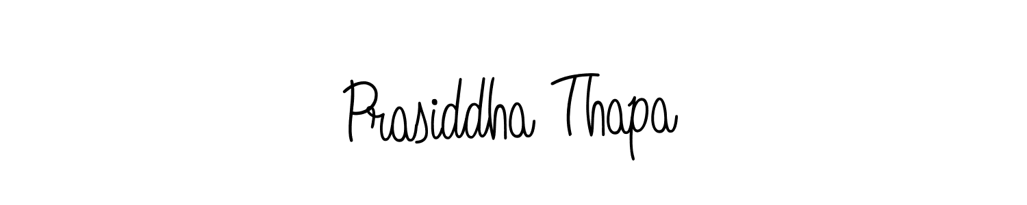 How to make Prasiddha Thapa name signature. Use Angelique-Rose-font-FFP style for creating short signs online. This is the latest handwritten sign. Prasiddha Thapa signature style 5 images and pictures png