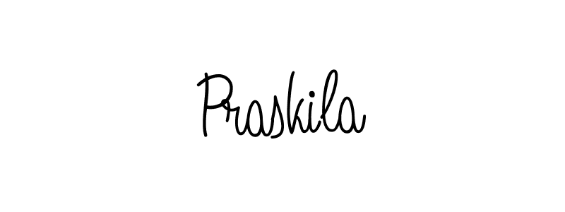 Make a beautiful signature design for name Praskila. With this signature (Angelique-Rose-font-FFP) style, you can create a handwritten signature for free. Praskila signature style 5 images and pictures png