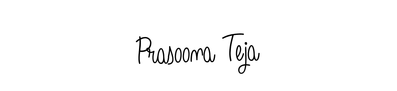 if you are searching for the best signature style for your name Prasoona Teja. so please give up your signature search. here we have designed multiple signature styles  using Angelique-Rose-font-FFP. Prasoona Teja signature style 5 images and pictures png