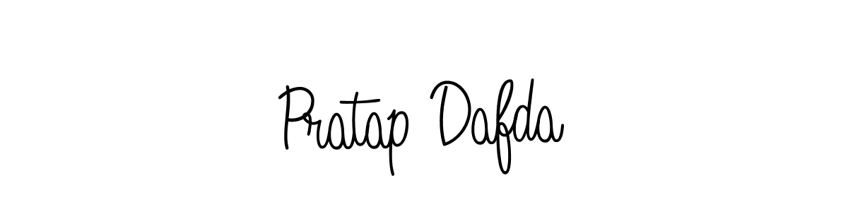 Use a signature maker to create a handwritten signature online. With this signature software, you can design (Angelique-Rose-font-FFP) your own signature for name Pratap Dafda. Pratap Dafda signature style 5 images and pictures png