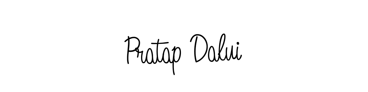 How to make Pratap Dalui name signature. Use Angelique-Rose-font-FFP style for creating short signs online. This is the latest handwritten sign. Pratap Dalui signature style 5 images and pictures png