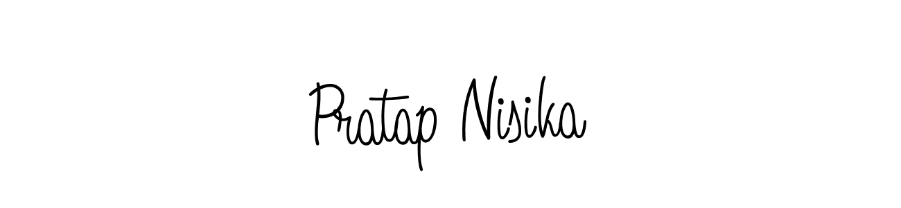 Create a beautiful signature design for name Pratap Nisika. With this signature (Angelique-Rose-font-FFP) fonts, you can make a handwritten signature for free. Pratap Nisika signature style 5 images and pictures png